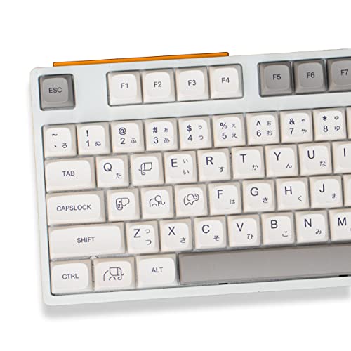PBT 137 Key XDA Profil DYE-SUB Tastenkappen Japanische Grau Personalisierte Thema Tastenkappe für Cherry Mx Switch Mechanische Tastatur von Gliging