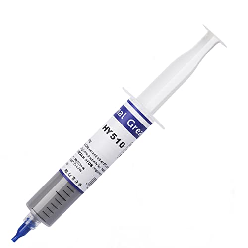 HY510(25Gramm) > 1.9 W/m-K Waermeleitpaste / Wärmeleitpaste für alle Kühler - Hohe Wärmeleitfähigkeit mit Niedriger thermischer Widerstand - Grau Kühlkörper Thermal Greas Wärmeleitfähig Thermopaste von Glinrui