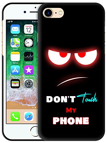 Glisten Schutzhülle für iPhone SE 2020, iPhone 7, iPhone 8 – Don't Touch My Phone Design, bedruckt, schmal, niedlich, Kunststoff, zum Aufstecken, Schutzhülle für iPhone 7/8/SE 2. Generation von Glisten