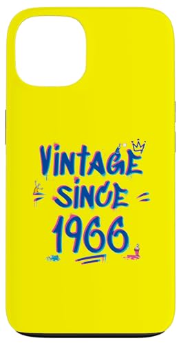 1966 Vintage Graffiti Glitch - 59 Years of Style Hülle für iPhone 13 von Glitch Graffiti Style Graphic Design For Men Women