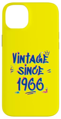 1966 Vintage Graffiti Glitch - 59 Years of Style Hülle für iPhone 14 Plus von Glitch Graffiti Style Graphic Design For Men Women