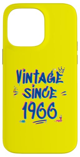 1966 Vintage Graffiti Glitch - 59 Years of Style Hülle für iPhone 14 Pro Max von Glitch Graffiti Style Graphic Design For Men Women