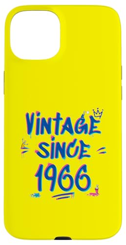 1966 Vintage Graffiti Glitch - 59 Years of Style Hülle für iPhone 15 Plus von Glitch Graffiti Style Graphic Design For Men Women