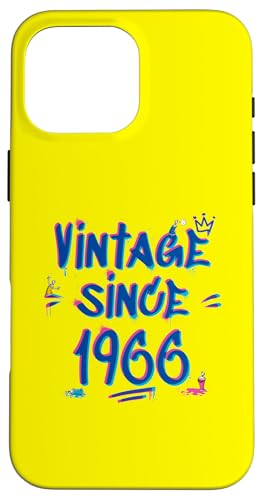 1966 Vintage Graffiti Glitch - 59 Years of Style Hülle für iPhone 16 Pro Max von Glitch Graffiti Style Graphic Design For Men Women