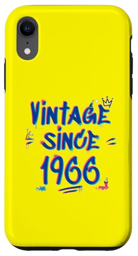 1966 Vintage Graffiti Glitch - 59 Years of Style Hülle für iPhone XR von Glitch Graffiti Style Graphic Design For Men Women