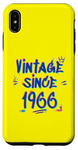 1966 Vintage Graffiti Glitch - 59 Years of Style Hülle für iPhone XS Max von Glitch Graffiti Style Graphic Design For Men Women