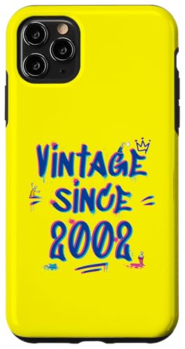 Vintage Best of 2002 Graffiti Glitch 23rd Birthday Style Hülle für iPhone 11 Pro Max von Glitch Graffiti Style Graphic Design For Men Women
