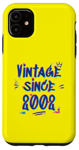 Vintage Best of 2002 Graffiti Glitch 23rd Birthday Style Hülle für iPhone 11 von Glitch Graffiti Style Graphic Design For Men Women