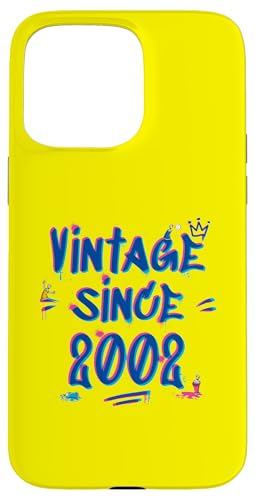 Vintage Best of 2002 Graffiti Glitch 23rd Birthday Style Hülle für iPhone 15 Pro Max von Glitch Graffiti Style Graphic Design For Men Women