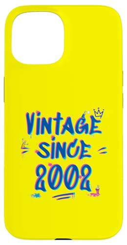 Vintage Best of 2002 Graffiti Glitch 23rd Birthday Style Hülle für iPhone 15 von Glitch Graffiti Style Graphic Design For Men Women