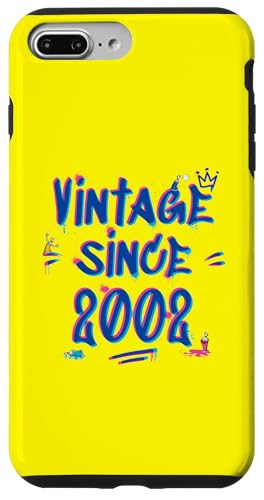 Vintage Best of 2002 Graffiti Glitch 23rd Birthday Style Hülle für iPhone 7 Plus/8 Plus von Glitch Graffiti Style Graphic Design For Men Women