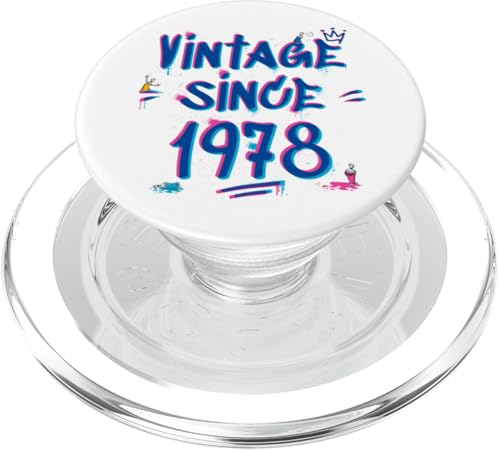 Vintage Since 1978 Graffiti Glitch 47th Birthday Hip-Hop PopSockets PopGrip für MagSafe Vintage Since 1978 Graffiti Glitch 47th Birthday Hip-Hop PopSockets PopGrip für MagSafe von Glitch Graffiti Style Graphic Design For Men Women