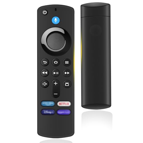 Glitfix Ersatz-Sprachfernbedienung (3 Gen) Kompatibel mit AMZ Fir-e TV Stick (2 und 3 Gen), TV Stick(4K, 4K Max, Lite, HD), Fir-es TV Cube(2nd und 3rd Gen), mit Bluetooth und 4 Abkürzungsschlüssel von Glitfix