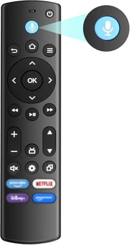 Glitfix Ersatz-Sprachfernbedienung (4 Gen) Kompatibel mit AMZ Fir-e TV Stick (2 und 3 Gen), TV Stick(4K, 4K Max, Lite, HD), Fir-es TV Cube(2nd und 3rd Gen), mit Bluetooth und 4 Abkürzungsschlüssel von Glitfix