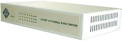 Gigafast N-Way-Schalter, 8 Ports, 10/100 MBps, internes Netzteil von Global Marketing Partners