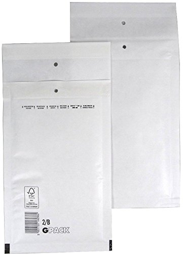 400 Stück Luftpolsterumschläge Luftpolstertaschen Versandtaschen 2/B 140x225 mm weiß von Global Pack