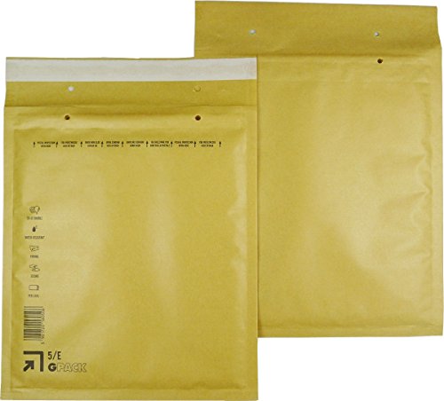 400 Stück Luftpolsterumschläge Luftpolstertaschen Versandtaschen 5/E 240x275 mm braun von Global Pack