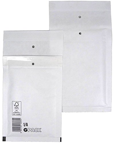 600 Stück Luftpolsterumschläge Luftpolstertaschen Versandtaschen 1/A 120x175 mm weiß von Global Pack