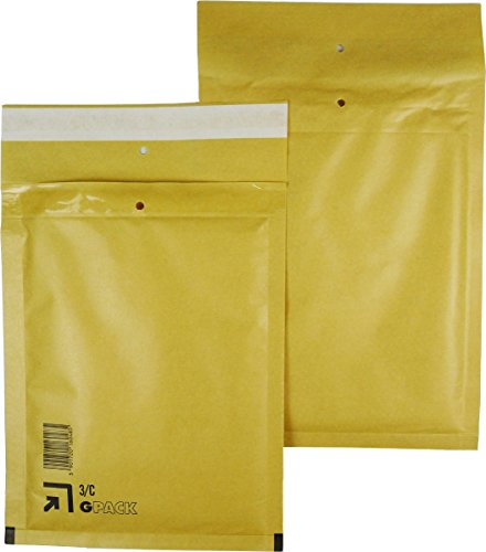 Global Pack 800 braune Luftpolsterumschläge 170x225 mm, Mittel, Modern, Selbstklebend, 1 Stück, 1 Inhalt von Global Pack