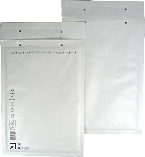 Global Pack Luftpolsterumschlag, gepolsterte Umschlagtasche 7/G, 250 x 350 mm von Global Pack