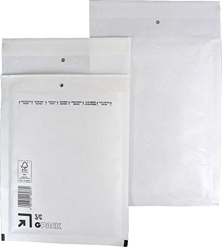 Global Pack Luftpolsterumschlag, gepolsterter Umschlag, 170 x 225 mm, 3/C von Global Pack
