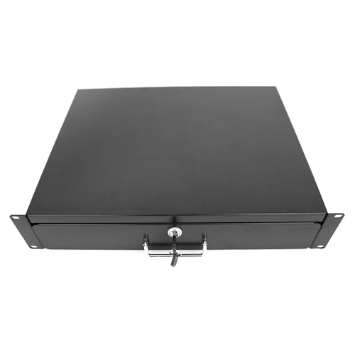 CT18-2U, 2U18 Serverschrank, Schublade, 48,3 cm, Schrankmontage, abschließbar, tiefe Schublade mit zwei Schlüsseln, 45,7 cm Tiefe, Höhe 2U (3,5 Zoll), 48,3 cm B x 45,7 cm T x 8,9 cm H von Global Rack