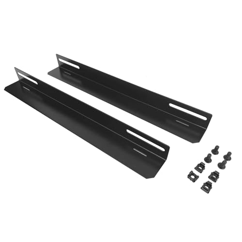 Server-Rack-Schränke, Tray-Halterung, L-Form, 1 Paar, 2 Wurzeln, tief, 38,1 cm lang, geeignet für 600 mm tiefe Rackschränke, kaltgewalztes Stahlmaterial (600 mm, 38,1 cm) von Global Rack