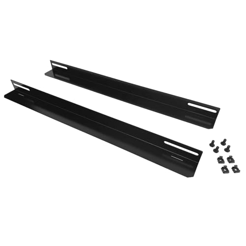 Server-Rack-Schränke, Tray-Halterung, L-Form, 1 Paar, 2 Wurzeln, tief, 55,9 cm lang, geeignet für 800 mm tiefe Rackschränke, kaltgewalztes Stahlmaterial (800 mm, 55,9 cm) von Global Rack