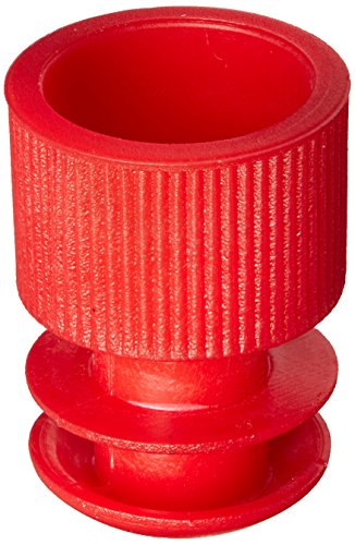 Globe Scientific 118127R Polyethylen-Flanschstopfen für Reagenzgläser, 12 mm, Rot, 1000 Stück von Globe Scientific