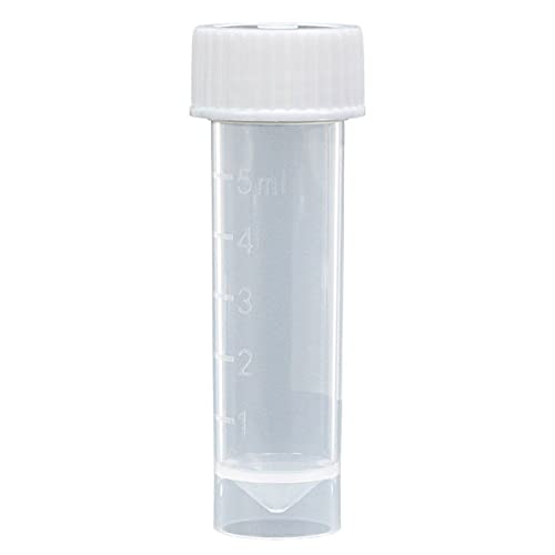 Globe Scientific 5mL Transport Tube with Screw Cap, 6101S, Sterile, Polypropylene, Conical Bottom, Molded Graduations, Self Standing with Separate White Polyethylene Screw Cap, 25/Bag, 500/Case Globe Scientific 5mL Transport Tube with Screw Cap, 6101S, Sterile, Polypropylene, Conical Bottom, Molded Graduations, Self Standing with Separate White Polyethylene Screw Cap, 25/Bag, 500/Case von Globe Scientific