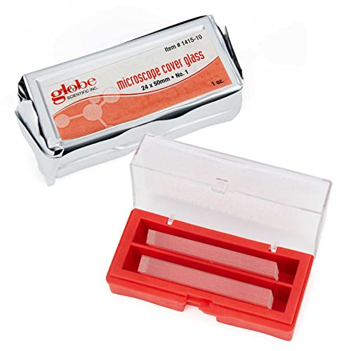 Globe Scientific Microscope Slide Cover Glass, 10x100pcs 1415-10-100, Rectangle 24x50mm, White Glass, No.1 (0.13-0.16mm) Thick, 100pcs/Box, 1000pcs/Case von Globe Scientific