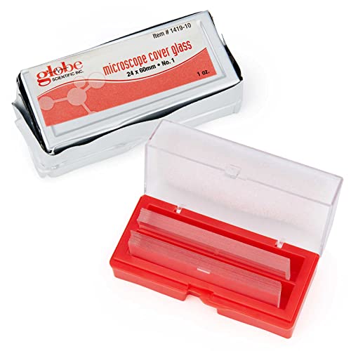 Globe Scientific Microscope Slide Cover Glass, 10x100pcs 1419-10-100, Rectangle 24x60mm, White Glass, No.1 (0.13-0.16mm) Thick, 100pcs/Box, 1000pcs/Case von Globe Scientific