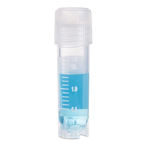 Globe Scientific RingSeal Cryogenic Vials, 3032-2, 2.0ml, Sterile, External Threads, Attached Screwcap with O-Ring Seal, 500/Case von Globe Scientific