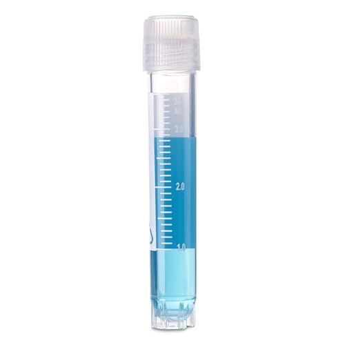 Globe Scientific RingSeal Cryogenic Vials, 3032-4, 4.0ml, Sterile, External Threads, Attached Screwcap with O-Ring Seal, 500/Case von Globe Scientific