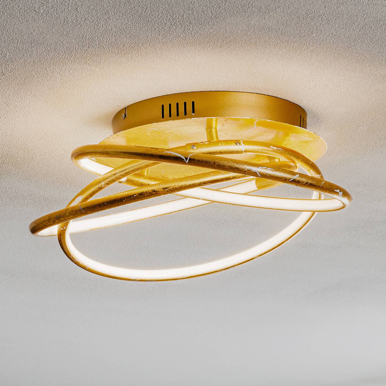 Barna - eine golden gestaltete LED-Deckenlampe Barna - eine golden gestaltete LED-Deckenlampe von Globo