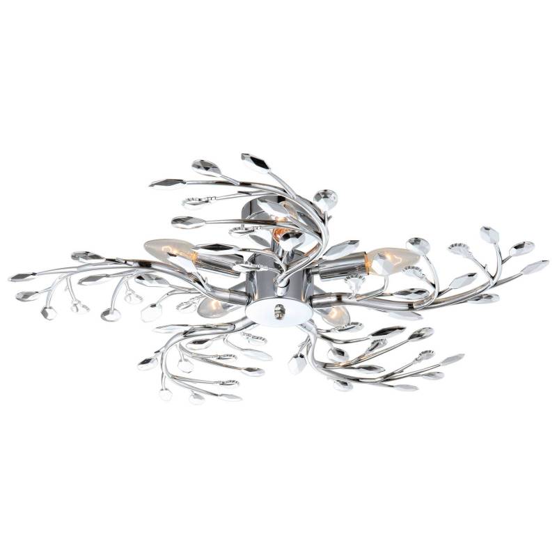 Deckenleuchte Flash aus Metall, chrom, Ø 65 cm von Globo