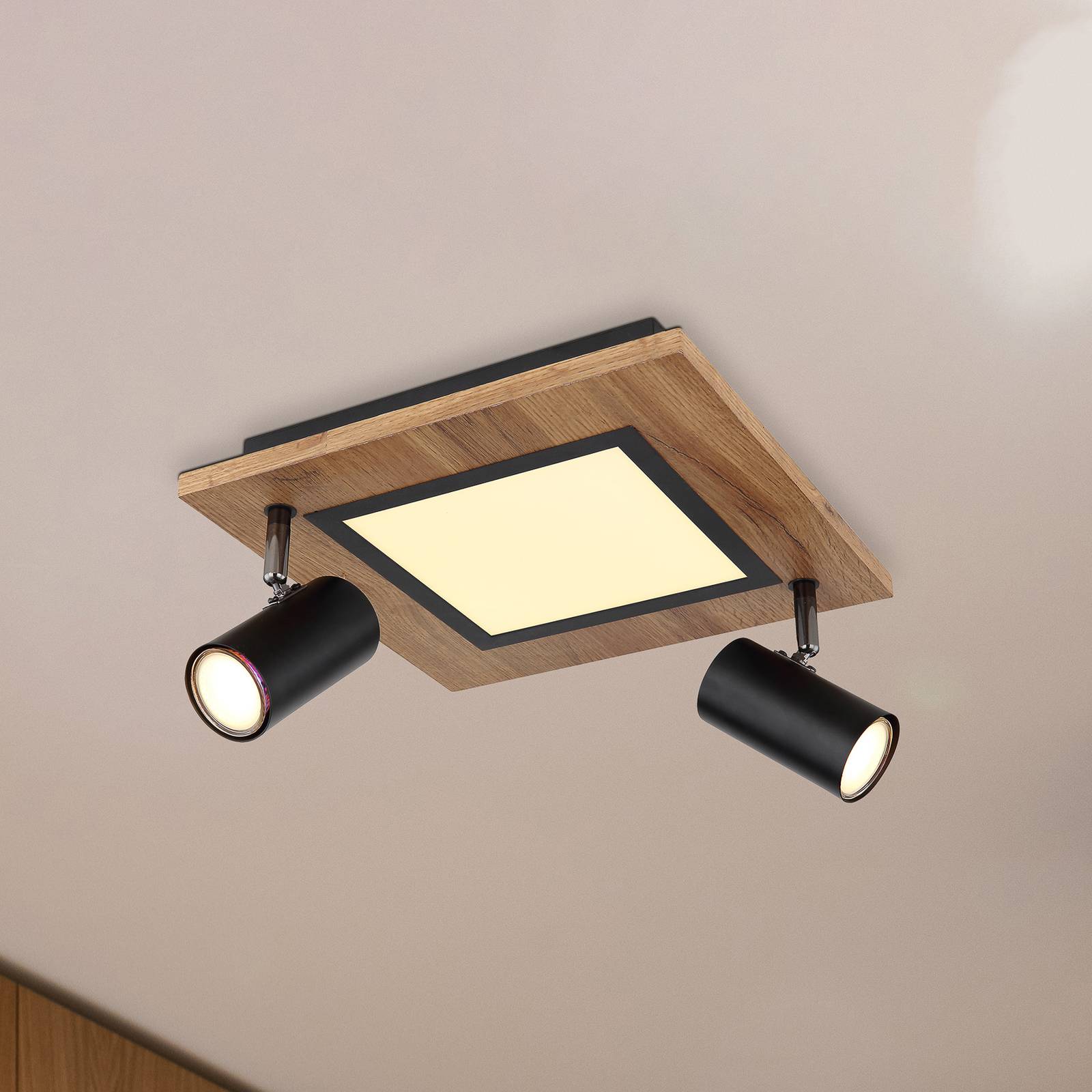 Deckenleuchte Ulla mit LEDs, 2-flammig, 30x30cm Deckenleuchte Ulla mit LEDs, 2-flammig, 30x30cm von Globo