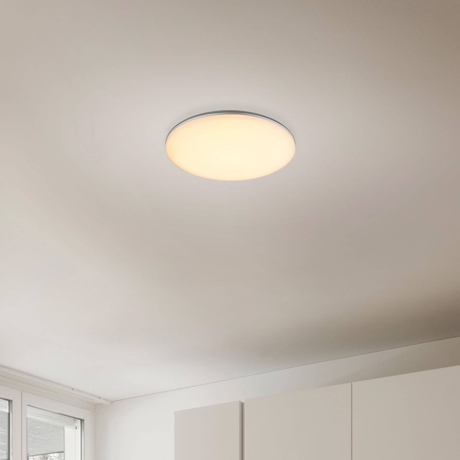 LED-Außen-Deckenlampe Dori, Ø 33 cm, weiß, Kunststoff, IP54 LED-Außen-Deckenlampe Dori, Ø 33 cm, weiß, Kunststoff, IP54 von Globo
