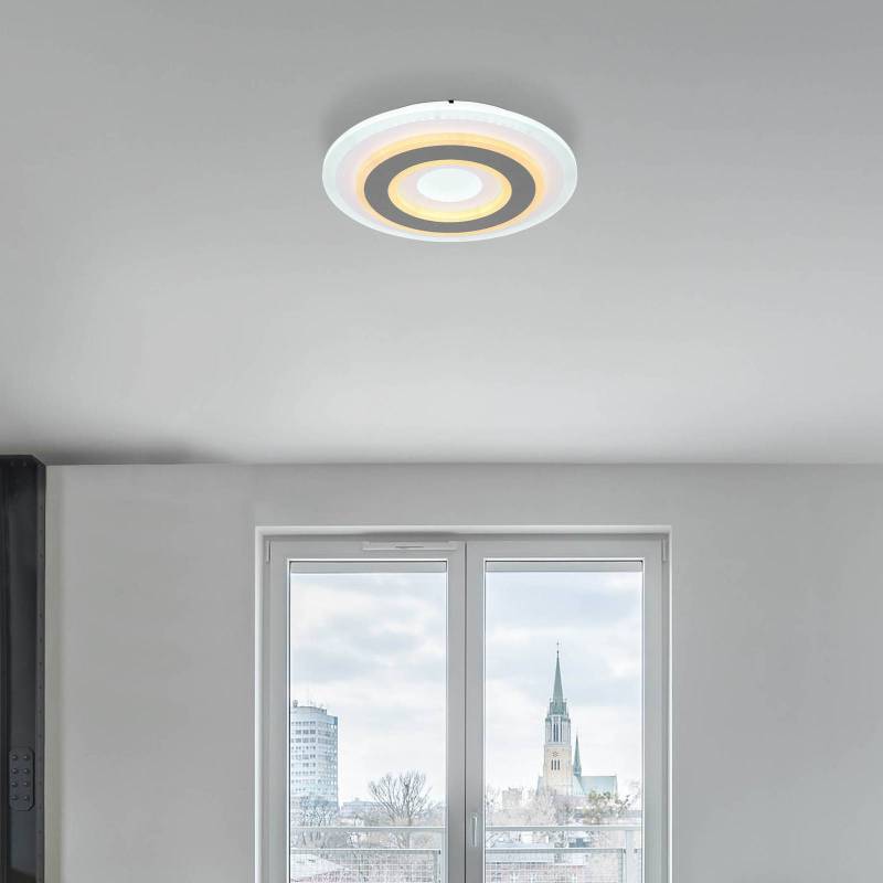 LED-Deckenlampe Sabatino, Ø 30 cm, weiß/grau, CCT von Globo