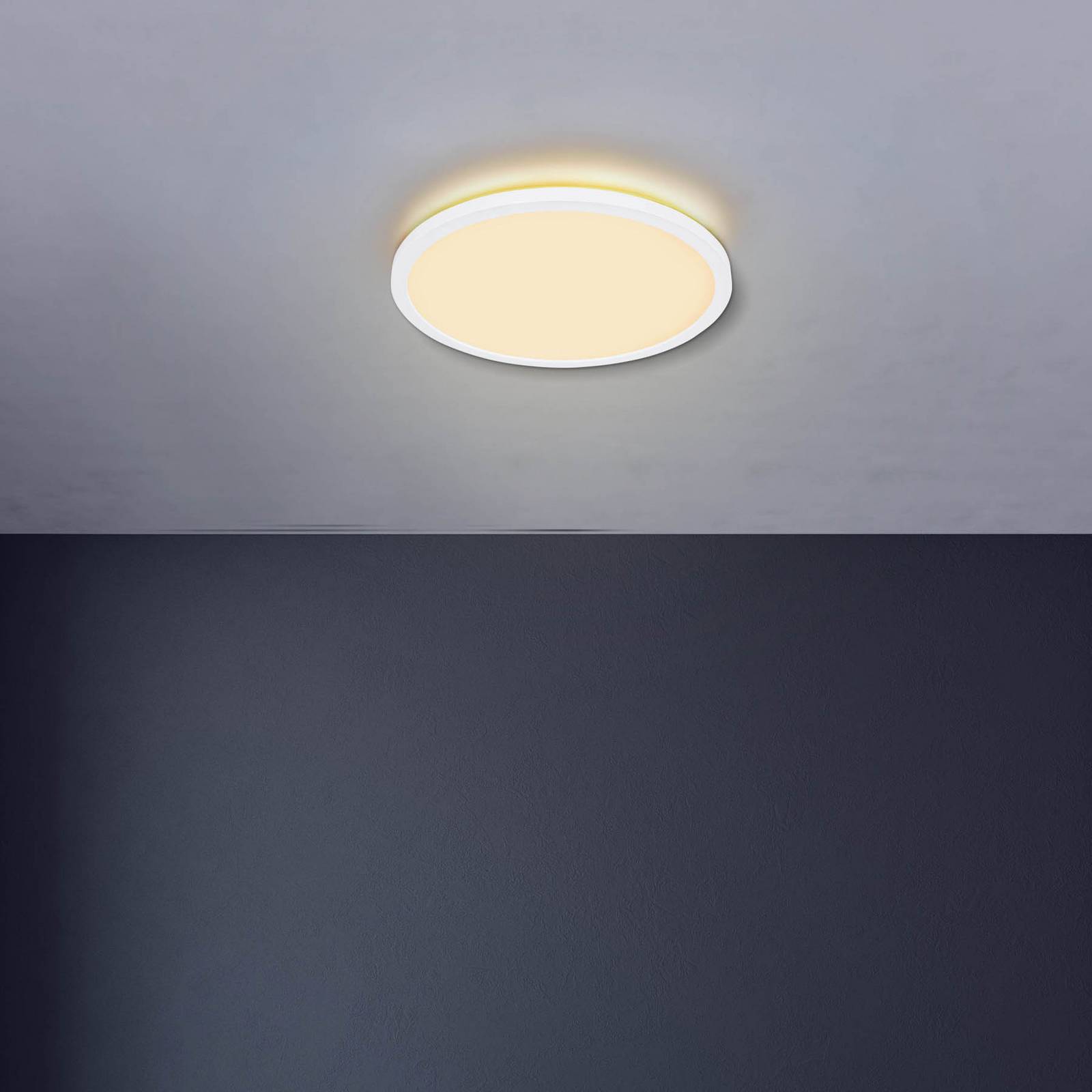 LED-Deckenlampe Sapana, weiß, Ø 42 cm, Kunststoff, IP44 LED-Deckenlampe Sapana, weiß, Ø 42 cm, Kunststoff, IP44 von Globo