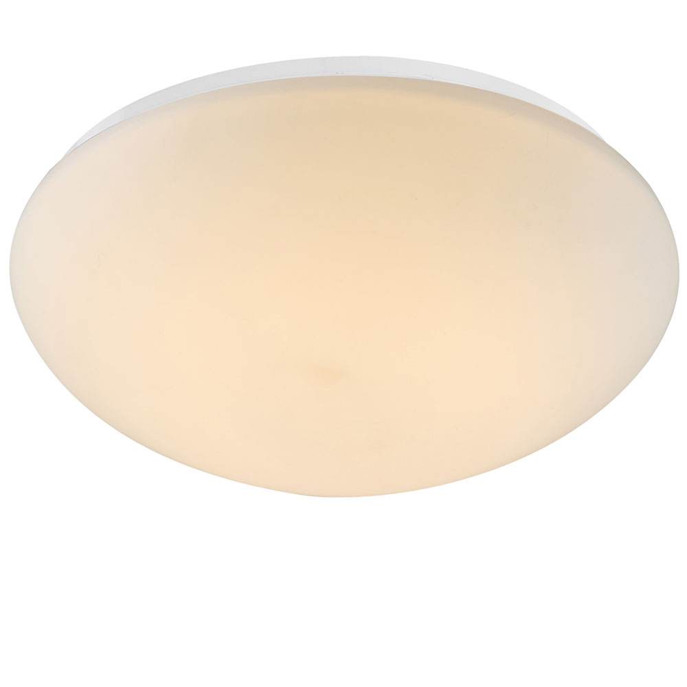 LED Deckenleuchte, Metall, weiß, Glas, rund, 24,5 cm von Globo