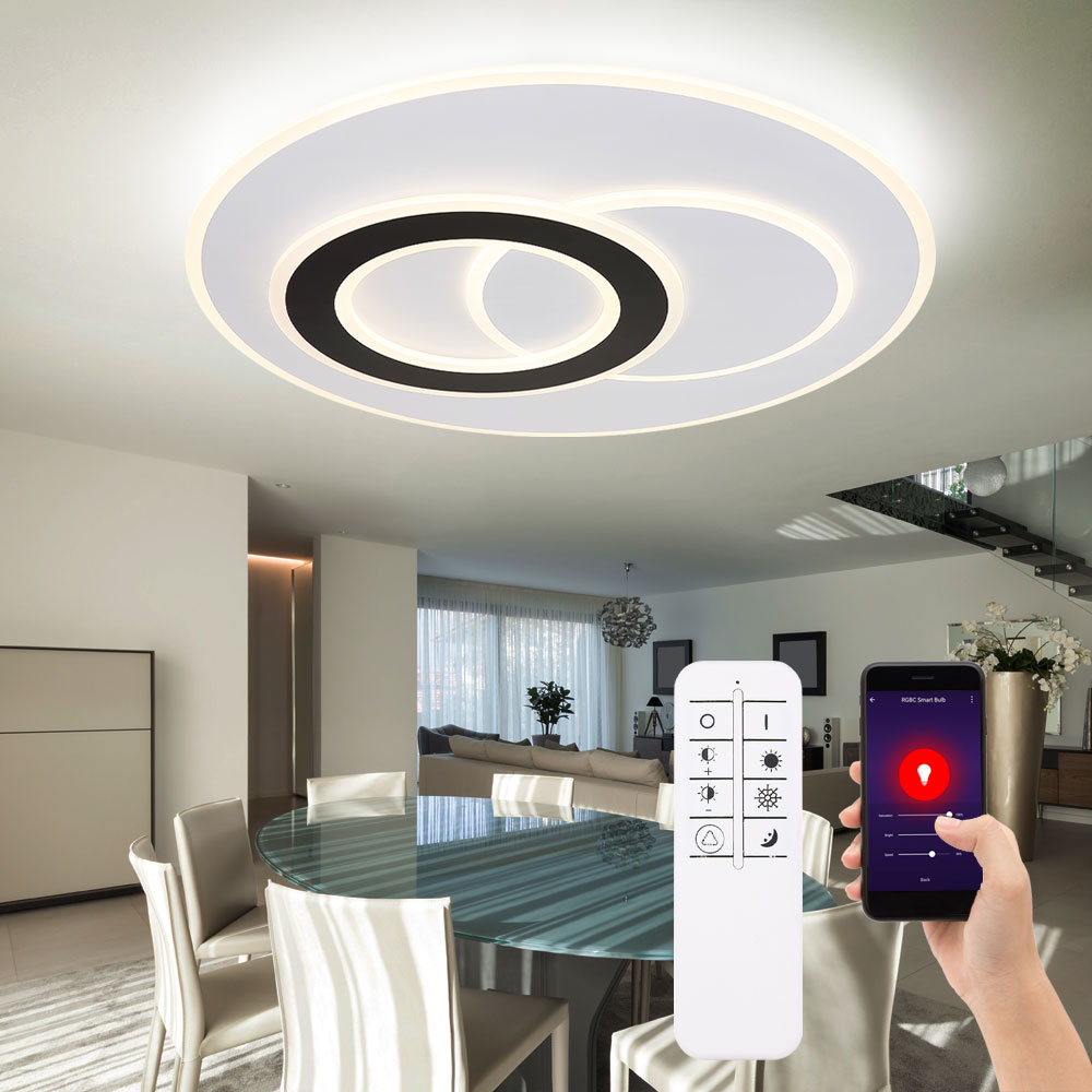 LED Deckenleuchte, Smartlight, Fernbedienung, Dimmbar, D 70 cm von Globo