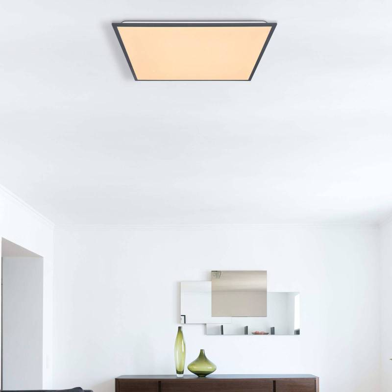 LED-Deckenleuchte Doro, Länge 59 cm, weiß/grafit, Aluminium von Globo