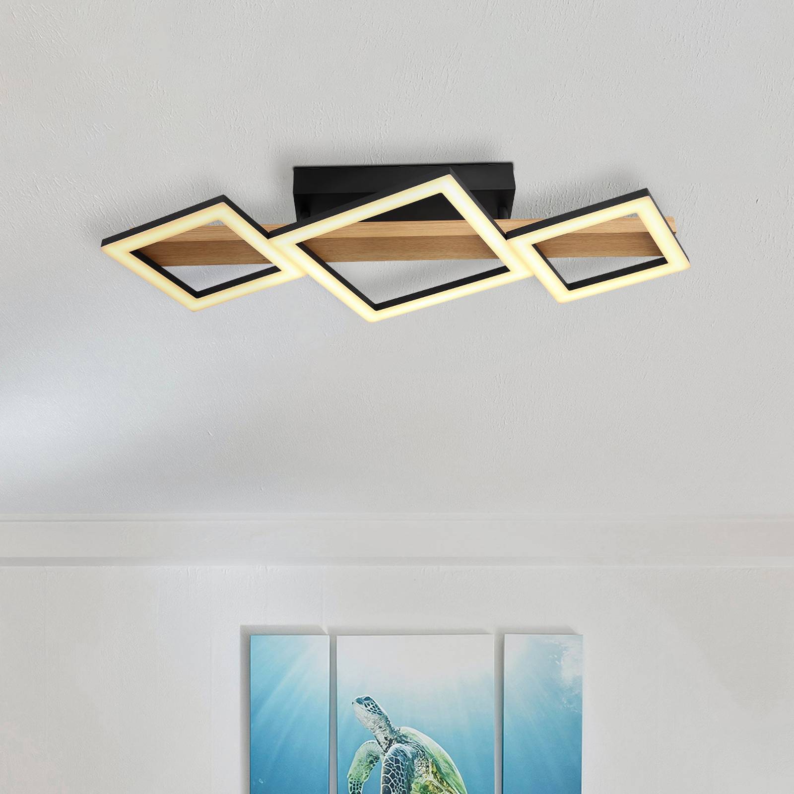 LED-Deckenleuchte Dustin, dreiflammig LED-Deckenleuchte Dustin, dreiflammig von Globo