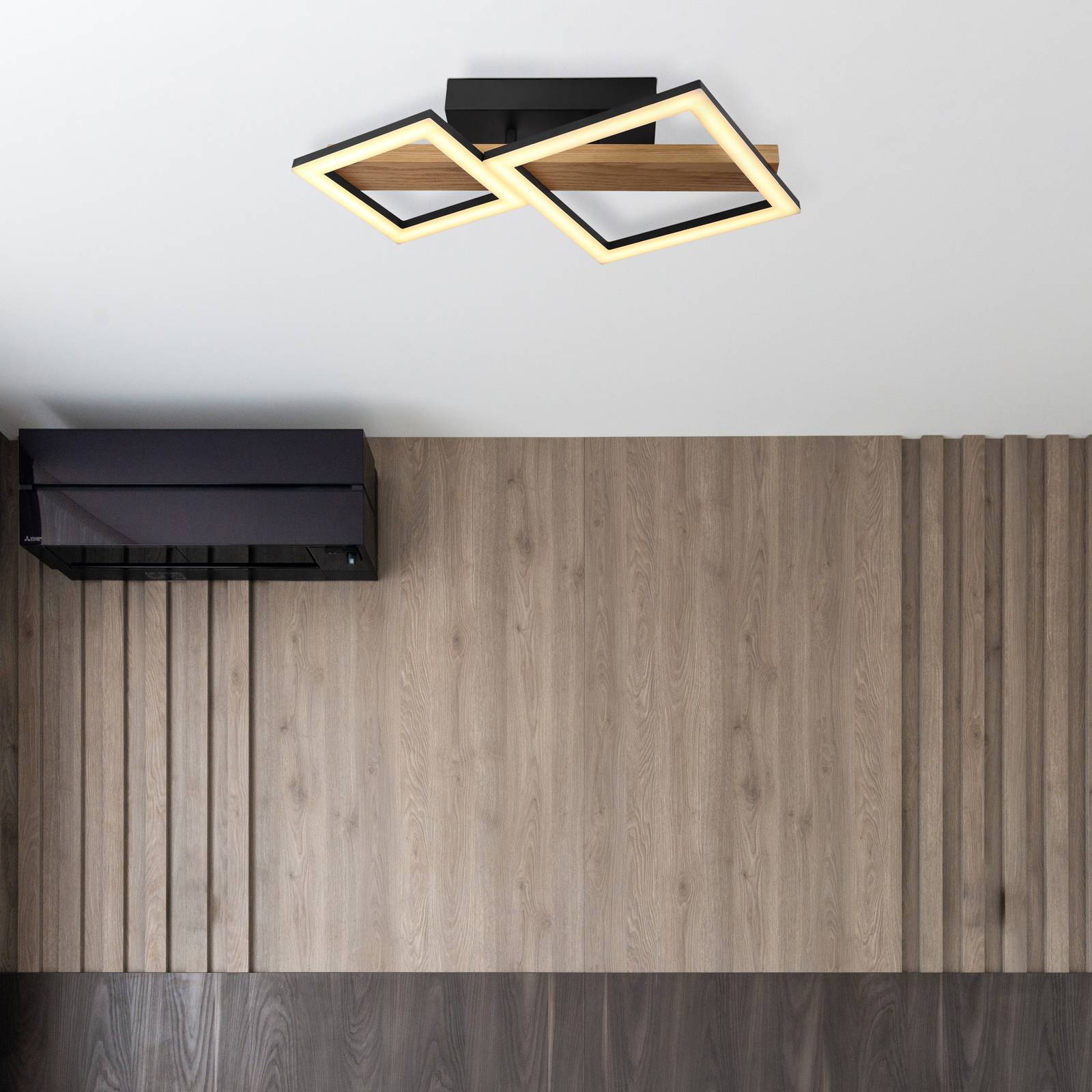 LED-Deckenleuchte Dustin, zweiflammig LED-Deckenleuchte Dustin, zweiflammig von Globo
