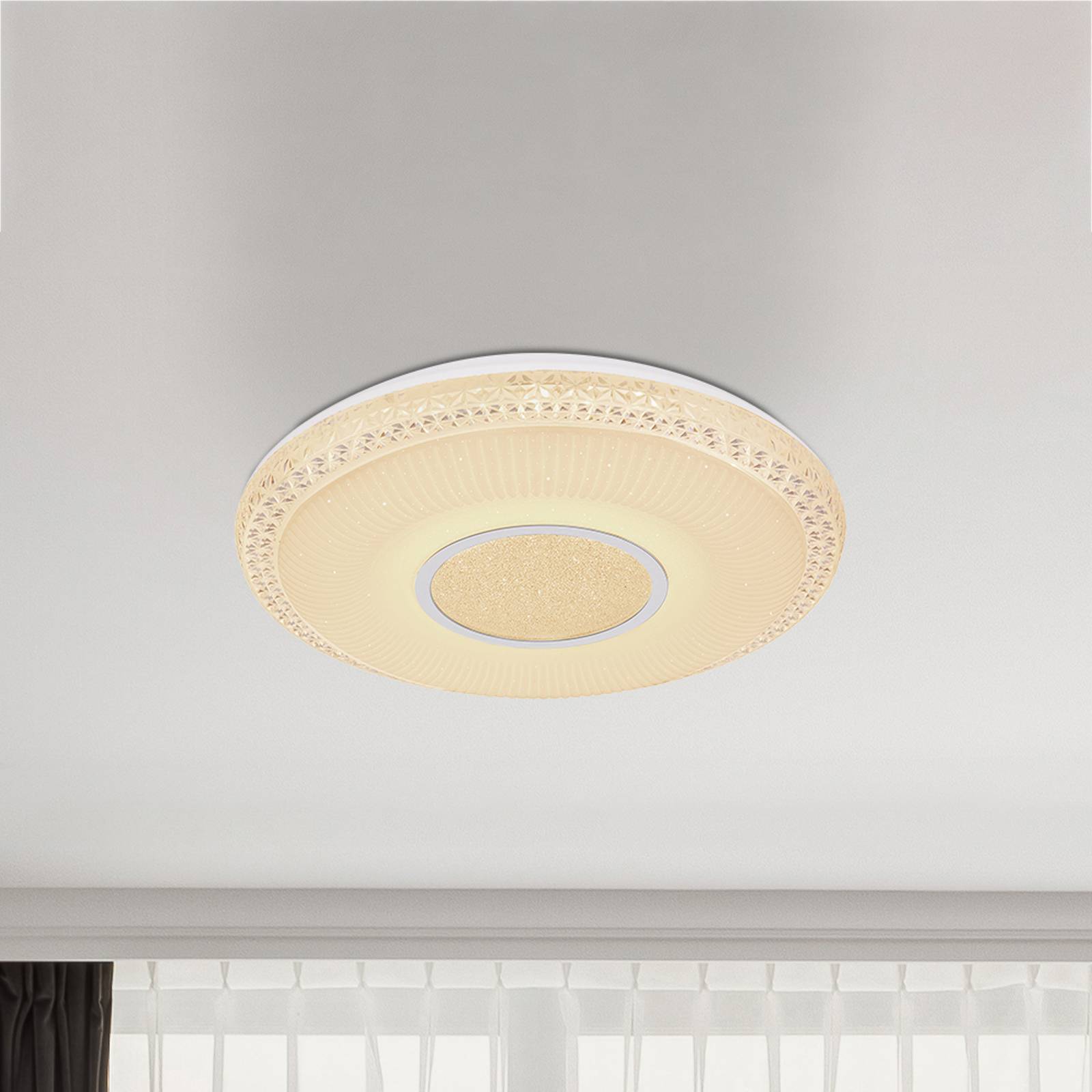 LED-Deckenleuchte Klemens, rund, dimmbar, RGBW LED-Deckenleuchte Klemens, rund, dimmbar, RGBW von Globo