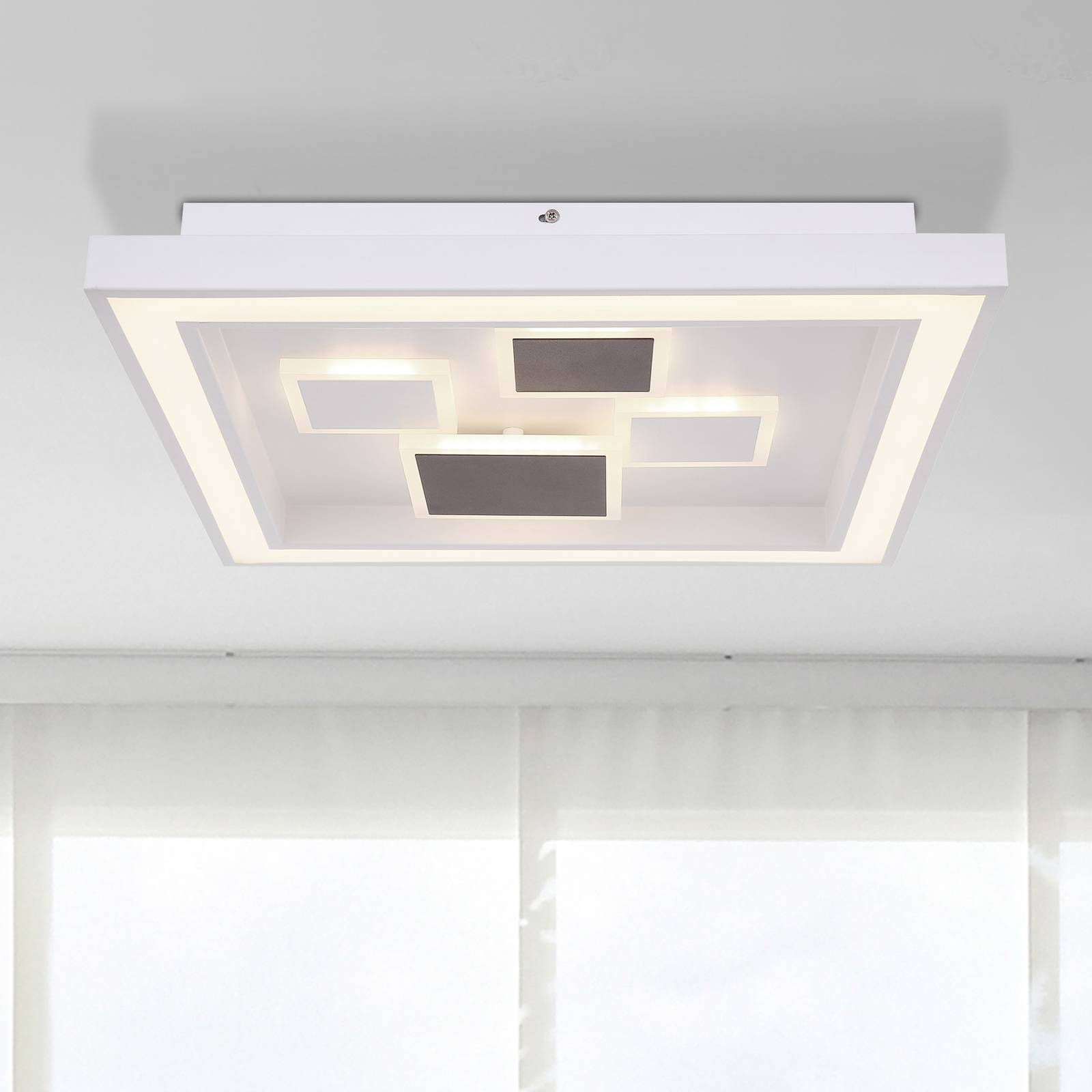 LED-Deckenleuchte Nolo, eckig, dimmbar, CCT LED-Deckenleuchte Nolo, eckig, dimmbar, CCT von Globo