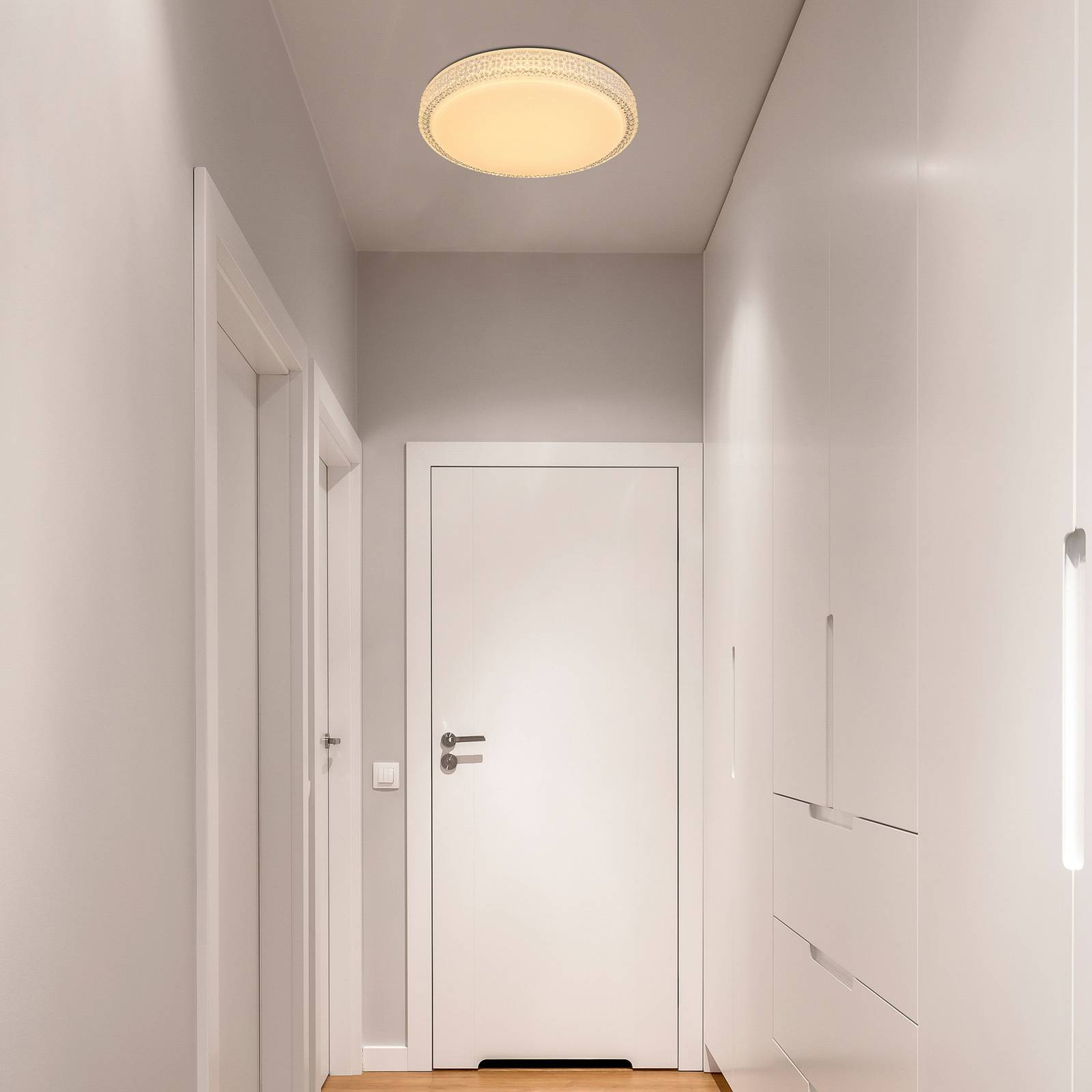 LED-Deckenleuchte Ovi mit Sparkle-Effekt, CCT LED-Deckenleuchte Ovi mit Sparkle-Effekt, CCT von Globo