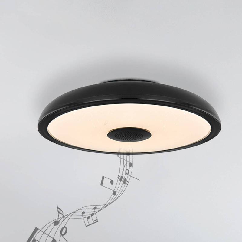 LED-Deckenleuchte Raffy Lautsprecher RGBW schwarz von Globo