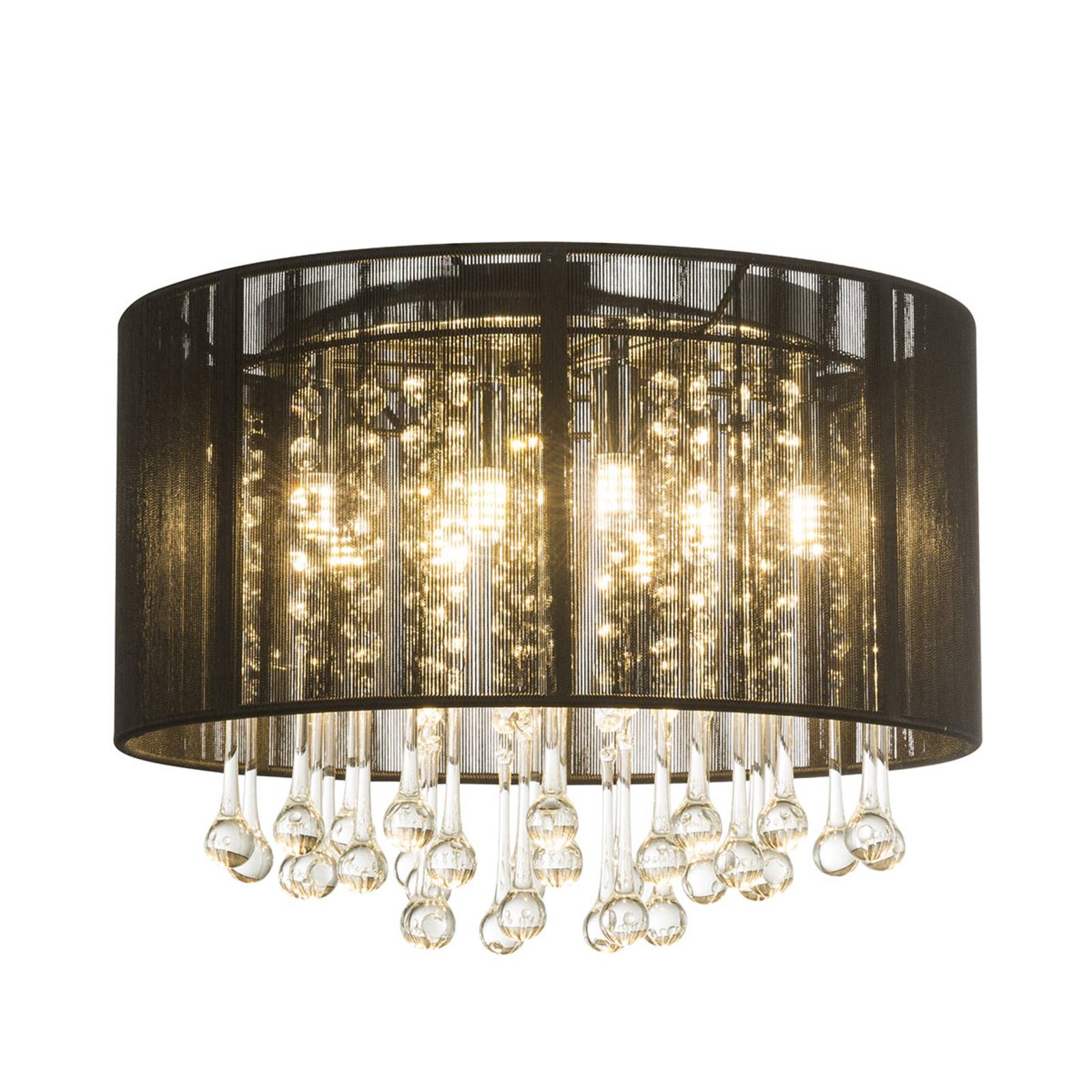 LED-Deckenleuchte Sierra, Seidenschirm, Behang LED-Deckenleuchte Sierra, Seidenschirm, Behang von Globo
